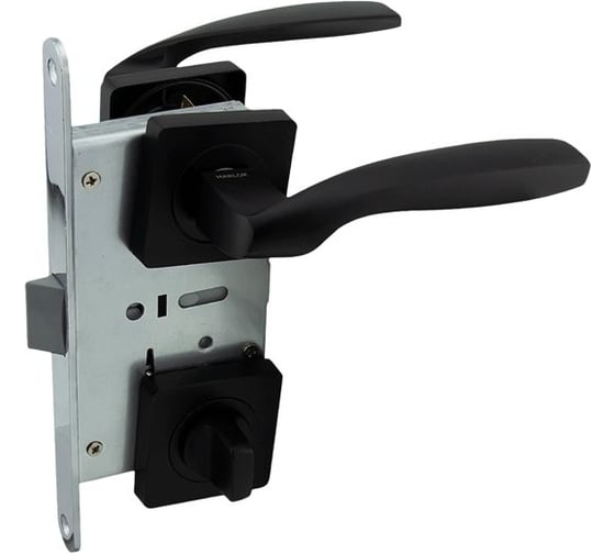 Защелка с ручками MARLOK 96/5215 WC межосевое 96 мм (Тип 6) BL (черный) 035877 1