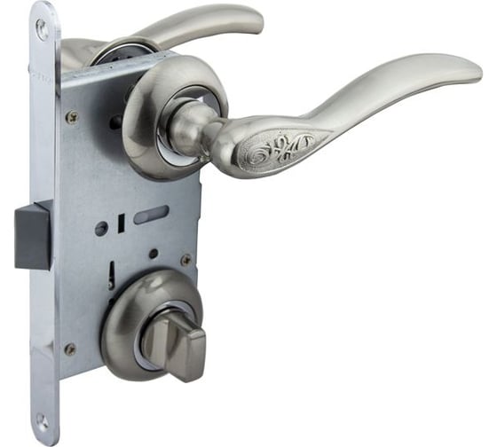 Защелка с ручками MARLOK 96/5413 WC межосевое 96 мм (Тип 6) SN (никель) 011383 1