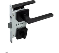 Защелка с ручками MARLOK 96/5220 WC межосевое 96 мм (Тип 6) BL (черный) 035879