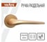 Ручка раздельная Vrata "1963" серия 06 slim, сатиновое золото матовый 205281 3
