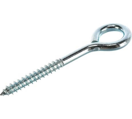 Крюк-кольцо Стройбат 8,0x100 белый цинк 1 шт 219051