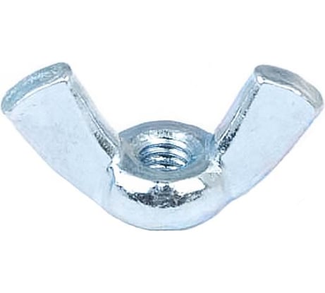 Барашковая гайка Стройбат DIN315 М 4 белый цинк 3 шт 069541