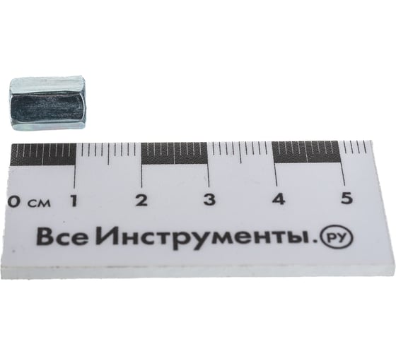 Переходная гайка Стройбат DIN 6334 М 4 белый цинк 1 шт 343290