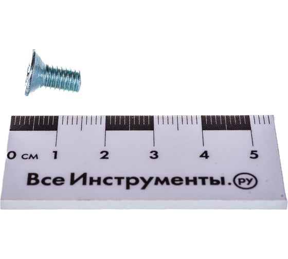 Потайной винт Стройбат DIN 965 М6x12 белый цинк 15 шт 306810