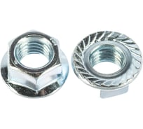 Гайка с фланцем Стройбат DIN 6923 М12 белый цинк 3 шт 335160