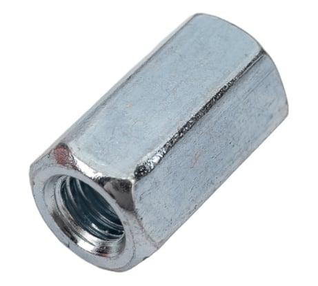 Переходная гайка Стройбат DIN 6334 М 6 белый цинк 30 шт 307770