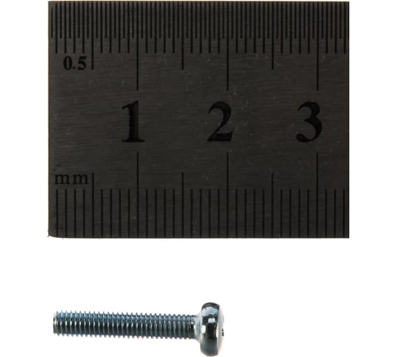 Полукруглый винт Стройбат DIN 7985 М3x16 белый цинк 25 шт 092841