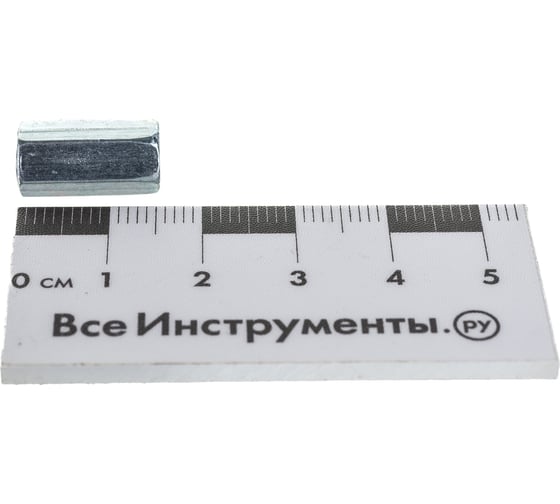 Переходная гайка Стройбат DIN 6334 М 5 белый цинк 1 шт 336190