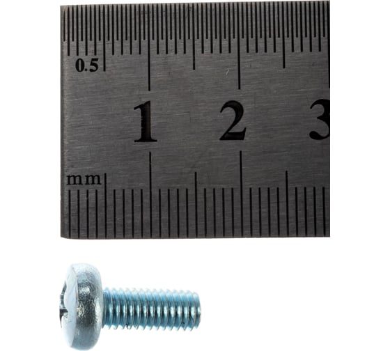 Полукруглый винт Стройбат DIN 7985 М5x12 белый цинк 15 шт 306530