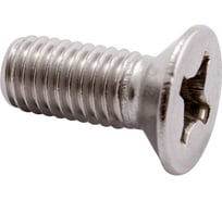 Винт потай Доброганая головка нержавеющая сталь, 6x12 мм, DIN 965, А2, 500 шт. ЦБ-00032474