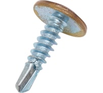 Саморез с пресс-шайбой Доброга 4,2x16 цинк, сверло, 500 шт. RALТемный дуб ЦБ-00023822