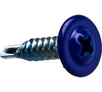 Саморез с пресс-шайбой Доброга 4,2x19 цинк, сверло, 1000 шт. RAL5002 Синий ультра ЦБ-00020015