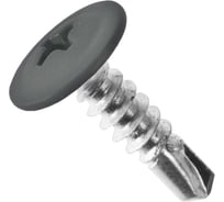 Саморез с пресс-шайбой Доброга 4,2x19 цинк, сверло, 1000 шт. RAL7024 Серый графит ЦБ-00019684
