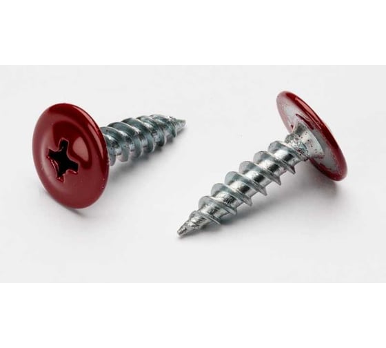 Саморез с пресс-шайбой Доброга 4,2x25 цинк 500 шт. RAL3005 Красное вино ТД-00007563