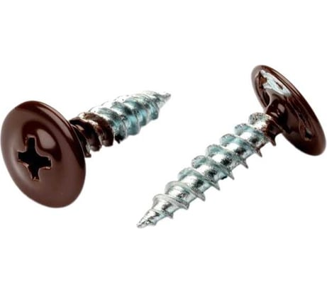 Саморез с пресс-шайбой Доброга 4,2x32 цинк 500 шт. RAL8017 Темно-коричневый ЦБ-00020375