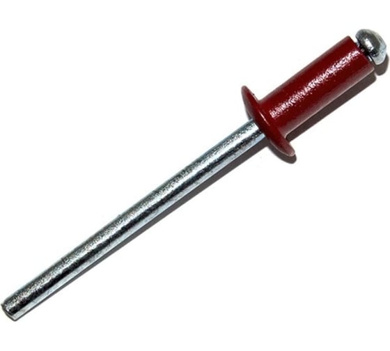 Заклепка вытяжная Доброга 4x10 цинк RAL 3005 Красное вино 1000 шт. ТД-00004397 1