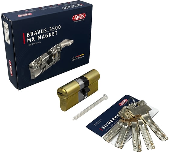 Механизм цилиндровый ABUS BRAVUS 3500 MAGNET 80(40x40) ключ/ключ MX PRO MS (5 key) 11002677