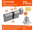 Цилиндровый механизм НОРА-М ЛУВ-70 40-30в хром Х 12681 2