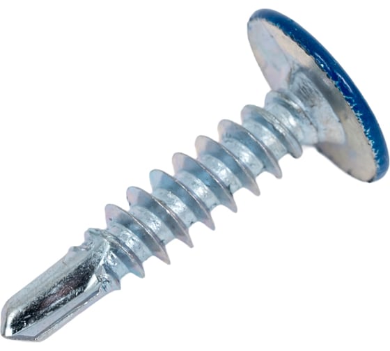 Крашеный саморез с пресс-шайбой со сверлом КВАДРА 4.2x19 мм, RAL 5005, уп. 20 шт. 300519220812 500519220812 1