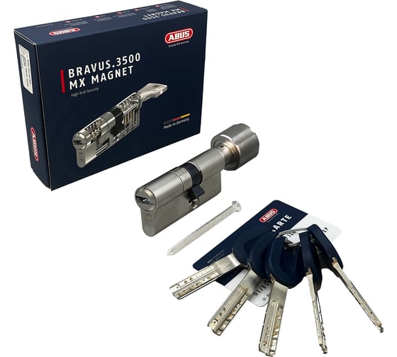 Механизм цилиндровый ABUS BRAVUS 3500 MAGNET 140(100x40В), ключ/вертушка, MX PROCAP PRO NI (5 key) 11003619