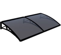 Козырек (навес) защитный ВПМ двойной, черный, ПК сотовый темный 6 мм 6189176