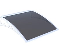 Козырек (навес) защитный ВПМ одинарный, белый, ПК сотовый темный 6 мм 6189098