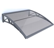 Козырек (навес) защитный ВПМ усиленный профиль, одинарный, серый, ПК сотовый прозрачный 6 мм 6189106