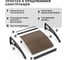 Козырек (навес) над крыльцом, 1-секционный, белый профиль, сотовый темный поликарбонат 6 мм, ВПМ 6189099 6