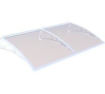 Козырек (навес) защитный ВПМ двойной, белый, ПК сотовый прозрачный 6 мм 6189169