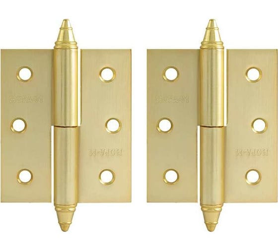 Петля НОРА-М 610-3" SВ мат.латун.покр. левая 2,5 мм №2 12144 1