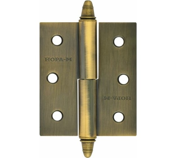 Петля НОРА-М 610-3" AВ брон.покр. левая 2,5 мм №2 11630