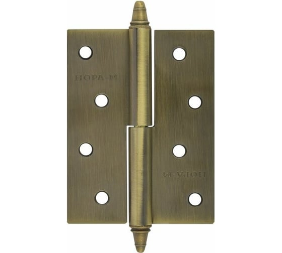 Петля НОРА-М 610-4" AВ брон.покр. левая 2,5 мм №2 10608
