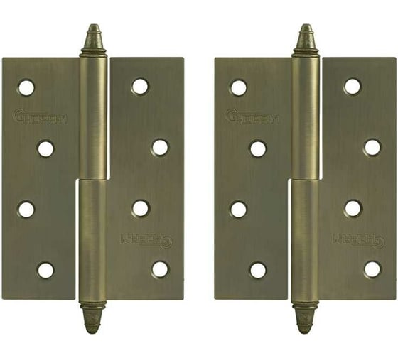 Петля НОРА-М 610-4" AВ брон.покр. левая 2,5 мм №2 10608 1