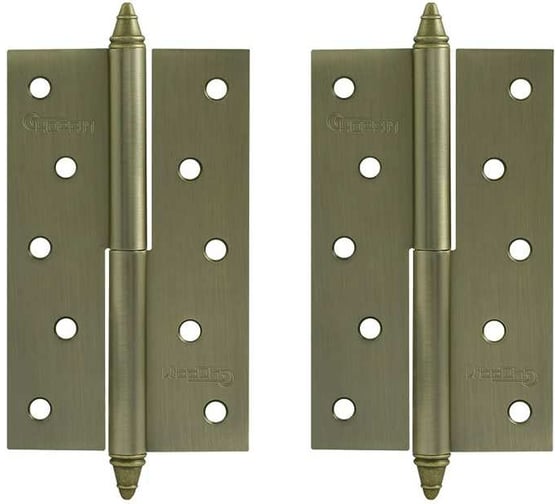 Петля НОРА-М 610-5" AВ брон.покр. левая 2,5 мм №2 10617 1