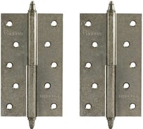 Петля НОРА-М 610-5" застар.серебро левая 125x75x2.5 5454