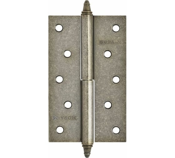 Петля НОРА-М 610-5" застар.серебро правая 125x75x2.5 5464