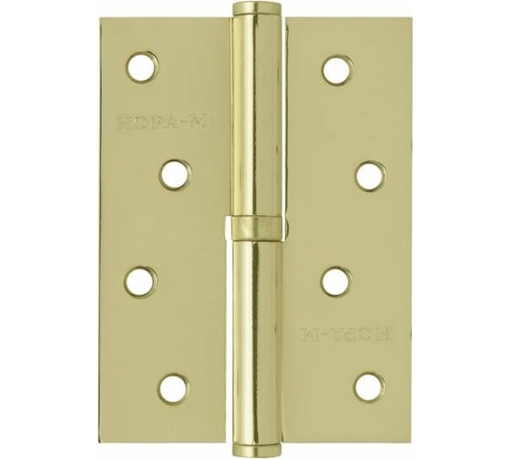 Петля НОРА-М 750-4" латун.покр. левая 2,5 мм №2 10587