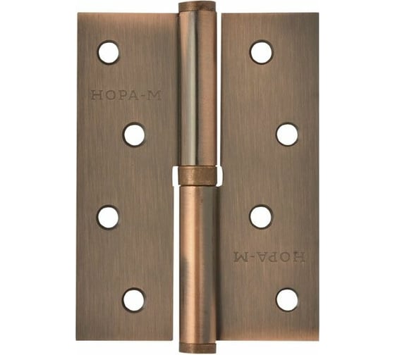 Петля НОРА-М 750-4" медн.покр. левая 2,5 мм №2 10590