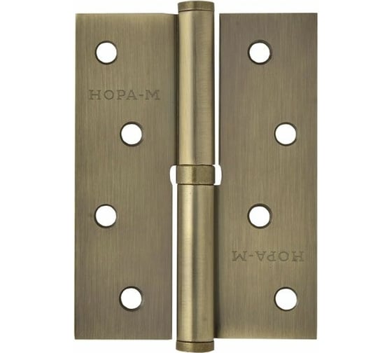 Петля НОРА-М 750-4" брон.покр. левая 2,5 мм №2 10584