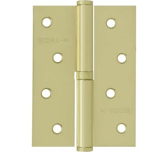 Петля НОРА-М 750-4" мат.латун.покр. левая 2,5 мм №2 10588