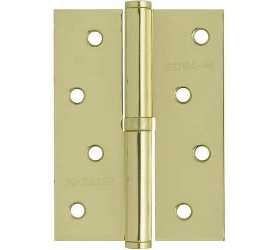 Петля НОРА-М 750-4" латун.покр. правая 2,5 мм №2 10586