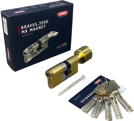 Механизм цилиндровый ABUS BRAVUS 3500 MAGNET 80(35x45В) ключ/вертушка MX PRO MS, 5 ключей 11002775