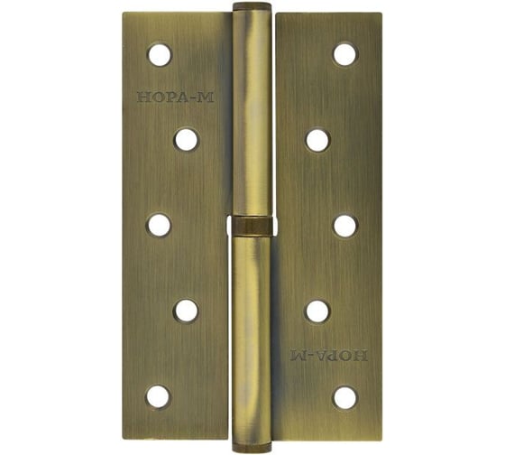 Петля НОРА-М 750-5" мат.брон.покр. левая 2,5 мм 14452 1