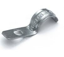 Металлическая однолапковая скоба Промрукав усиленная, противопожарная, СМОУ d14-15 мм, отв. d 6.5 мм, 100 шт. PR13.02423