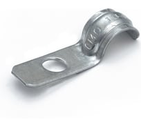 Металлическая однолапковая скоба Промрукав усиленная, противопожарная, СМОУ d10-11 мм, отв. d 6.5 мм, 100 шт. PR13.02421