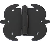 Петля фигурная Дверной Страж 130x140 мм, черная ДС46493