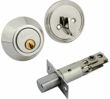 Врезной замок НОРА-М D1 хром ключ/с фиксатором 8944