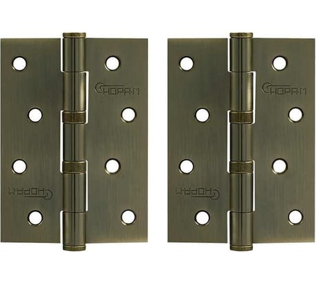 Универсальная петля НОРА-М 4"-2ВВ FHP AB брон.покр.100х75х2,5 №2 10758