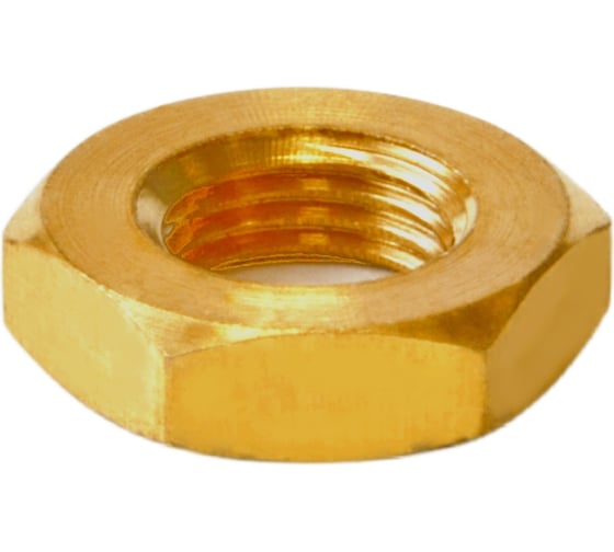 Шестигранная гайка DINFIX DIN 439, латунь, М10, 10 шт. 00-0004776