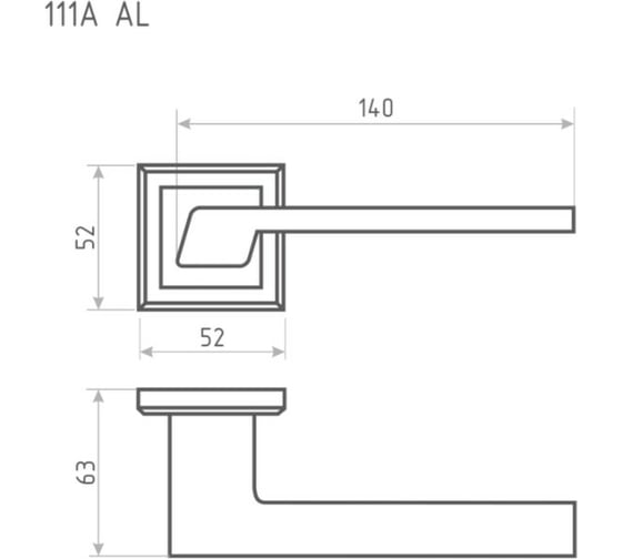 Дверная ручка НОРА-М 111К AL мат.кофе 16259